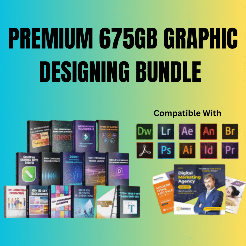 Premium 675 GB Graphic Designing Bundle