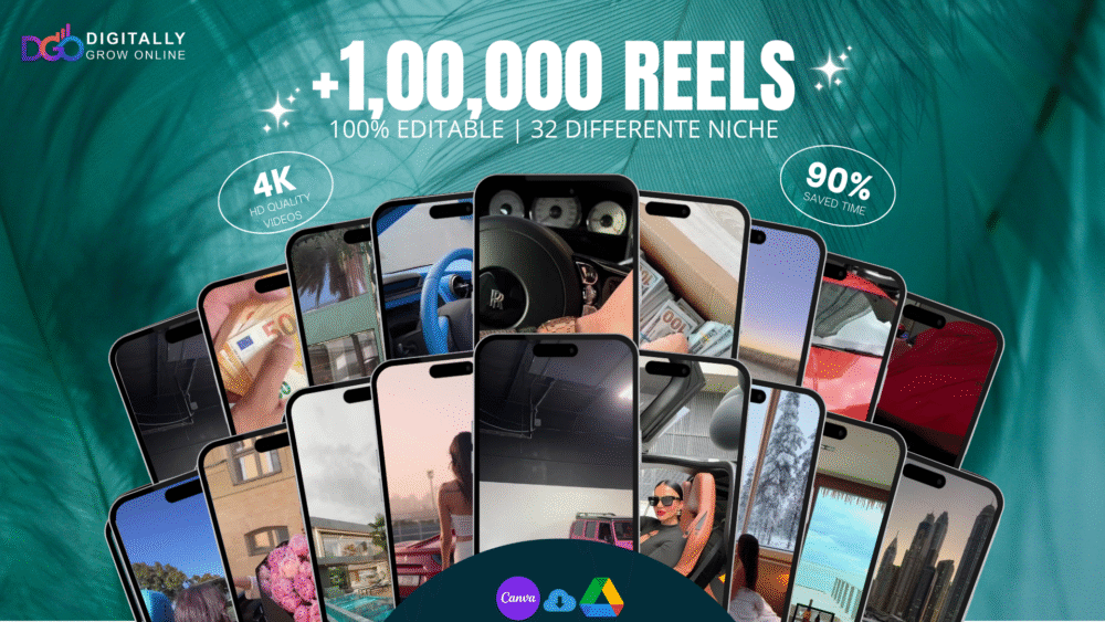 100,000+ Fully Editable Reels for 32 Niches - Boost Your Social Media Engagement